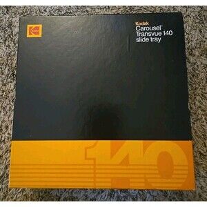 Vintage Kodak Carousel Transvue 140 Slide Tray with Original Box Gray For Slides